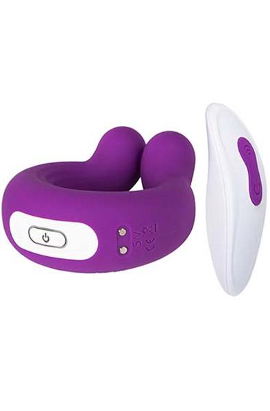 Vibrating Cock Ring With Remote Control Purple