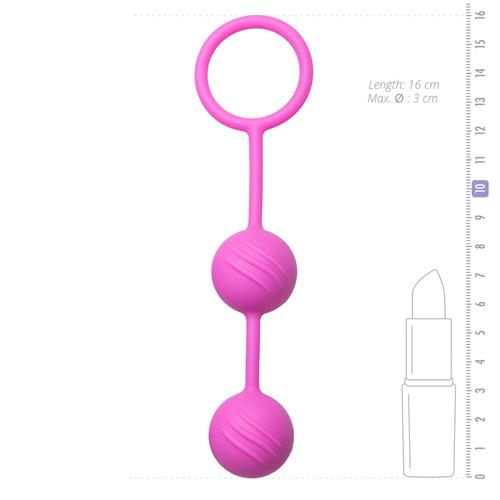 Easytoys Semi Ribbed Geisha Balls - Pink