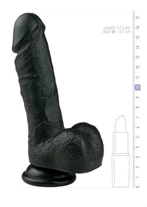 Realistic Dildo Black - 17,5 cm