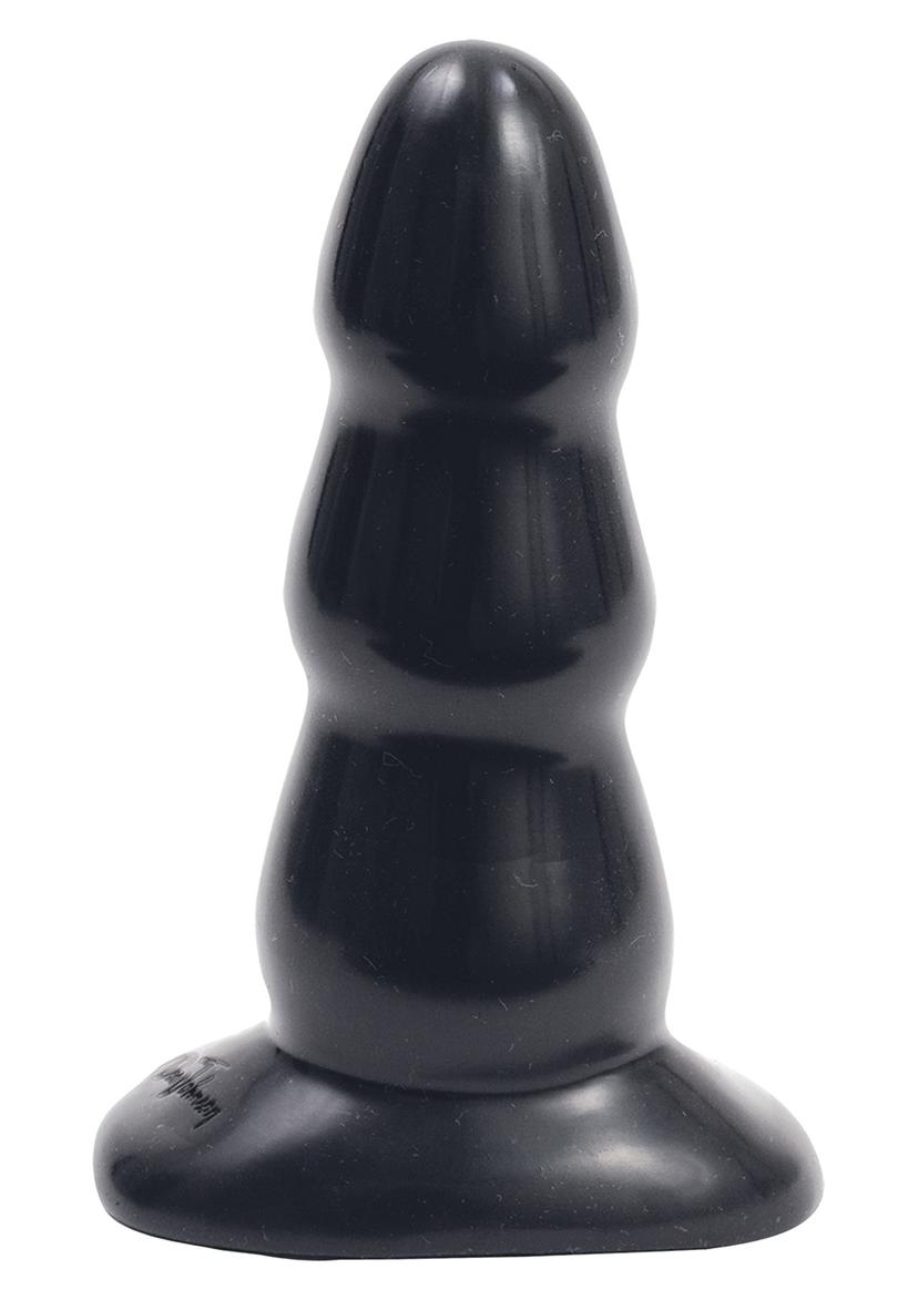 TRIPLE RIPPLE BUTT PLUG BLACK M