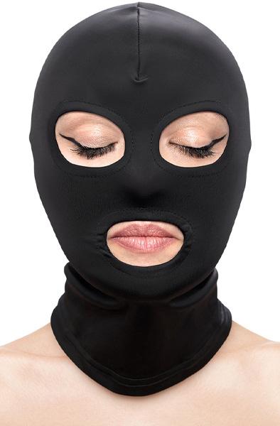 Fetish &amp; Fashion Eyes &amp; Mouth Hood Black
