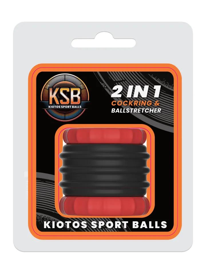 KSB 2in1 Silicone Cockring &amp; Stretcher Black