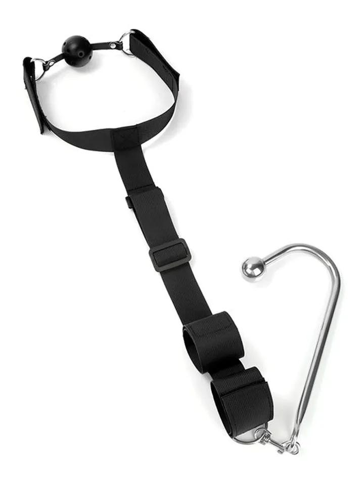 Mouth Gag With Cuffs &amp; Anal Hook