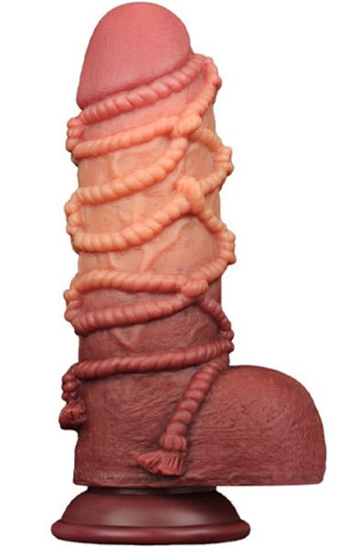 Dual Layered Silicone Cock With Rope 24,5 cm