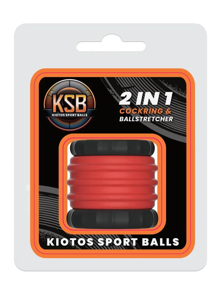 KSB 2in1 Silicone Cockring &amp; Stretcher Red
