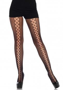 Micronet Lace Up Pantyhose
