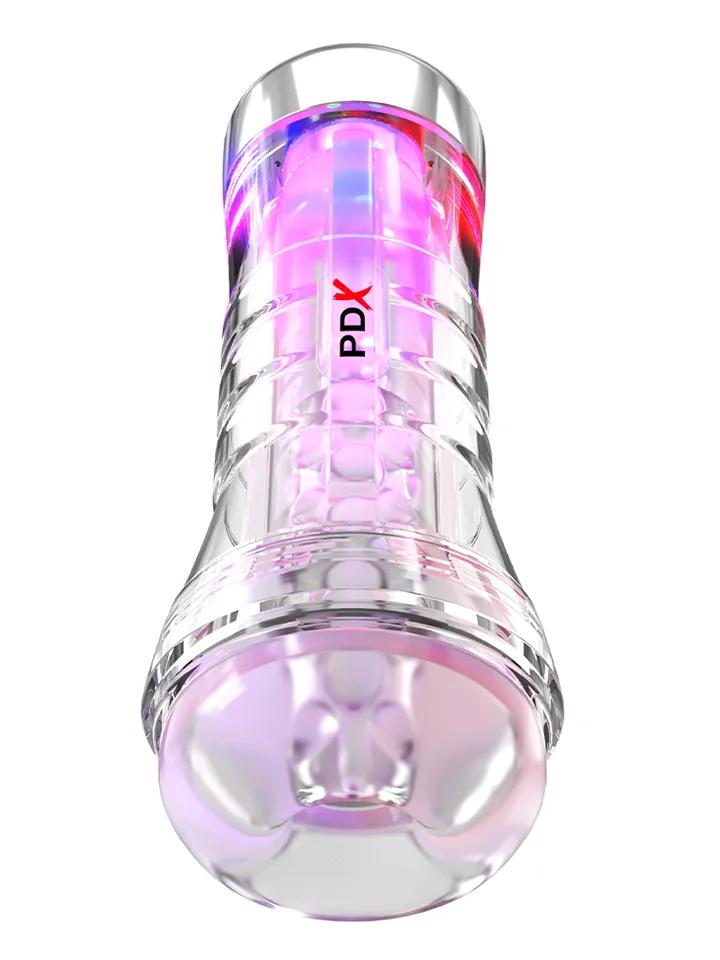 PDX Elite ViewTube XXL See-Thru EZ-Grip LED Stroker