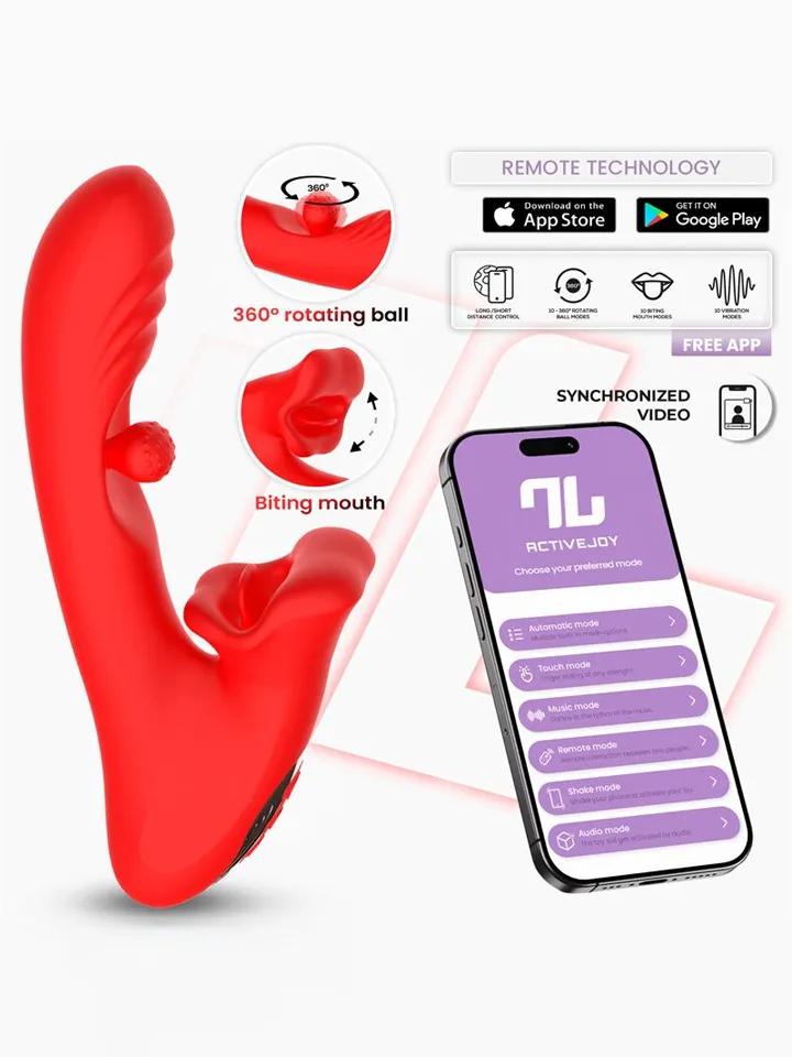 Franky Biting &amp; Rotating Ball Vibrator With App