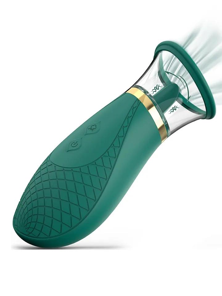 Scioness Suction &amp; Clitoral Licking Stimulator Green