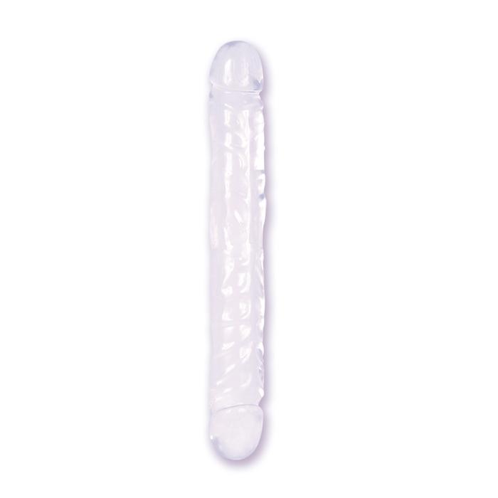 12 Inch Jr. Double Dong Clear