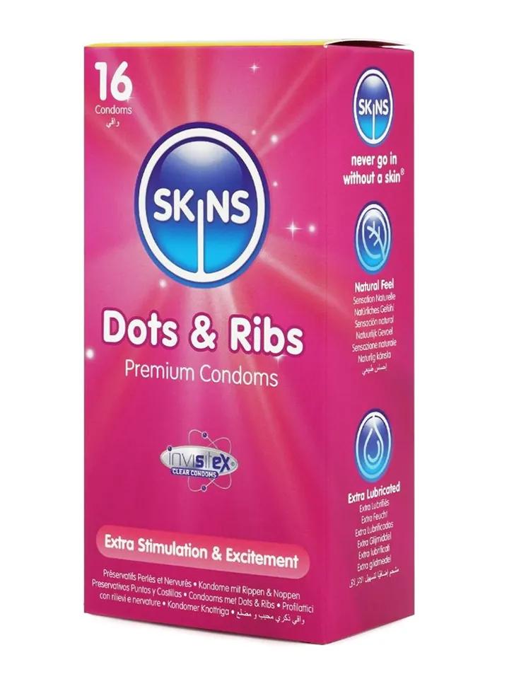 Skins Dots &amp; Ribs Condoms 16-pack