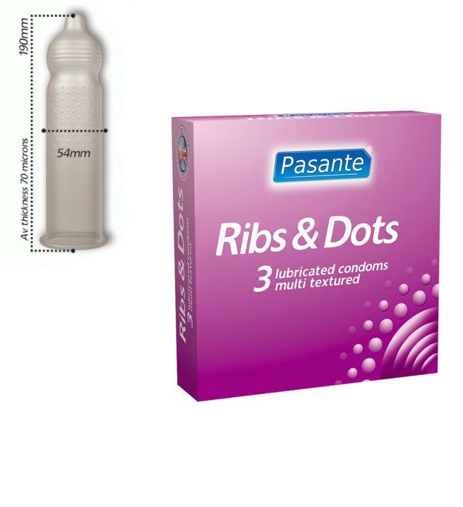 Pasante Ribs &amp; Dots condoms 3st