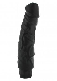 PERFECT PLEASURES VIBRATOR, MASSAGESTAV, SVART DILDO 22cm