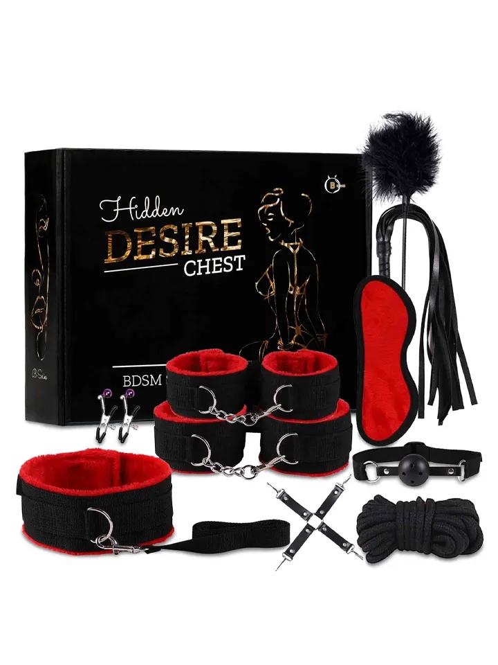 Hidden Desire BDSM Chest Black/Red