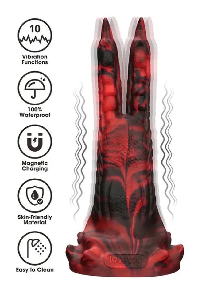Monster Savage Double Claw Vibrating Dildo