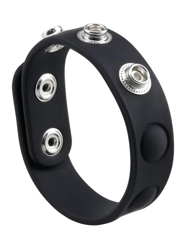 Adjustable Silicone Cock Ring Black