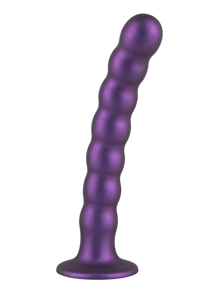 Pegging Dildo Metallic Purple 17 cm