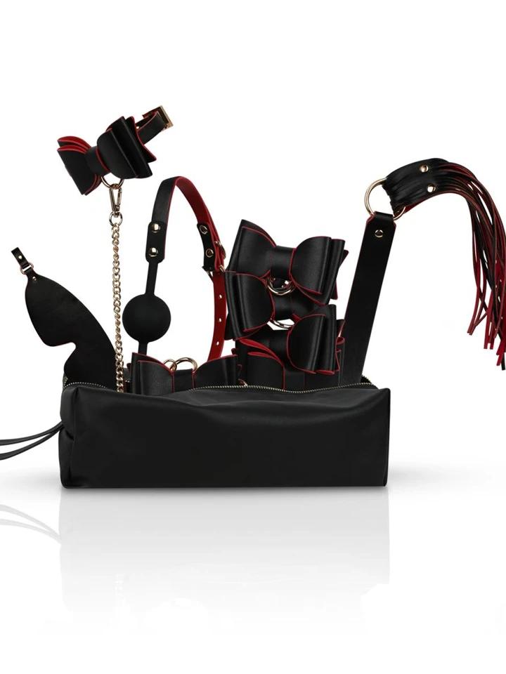Crimson &amp; Ebony 8-pcs Luxury Bondage Set