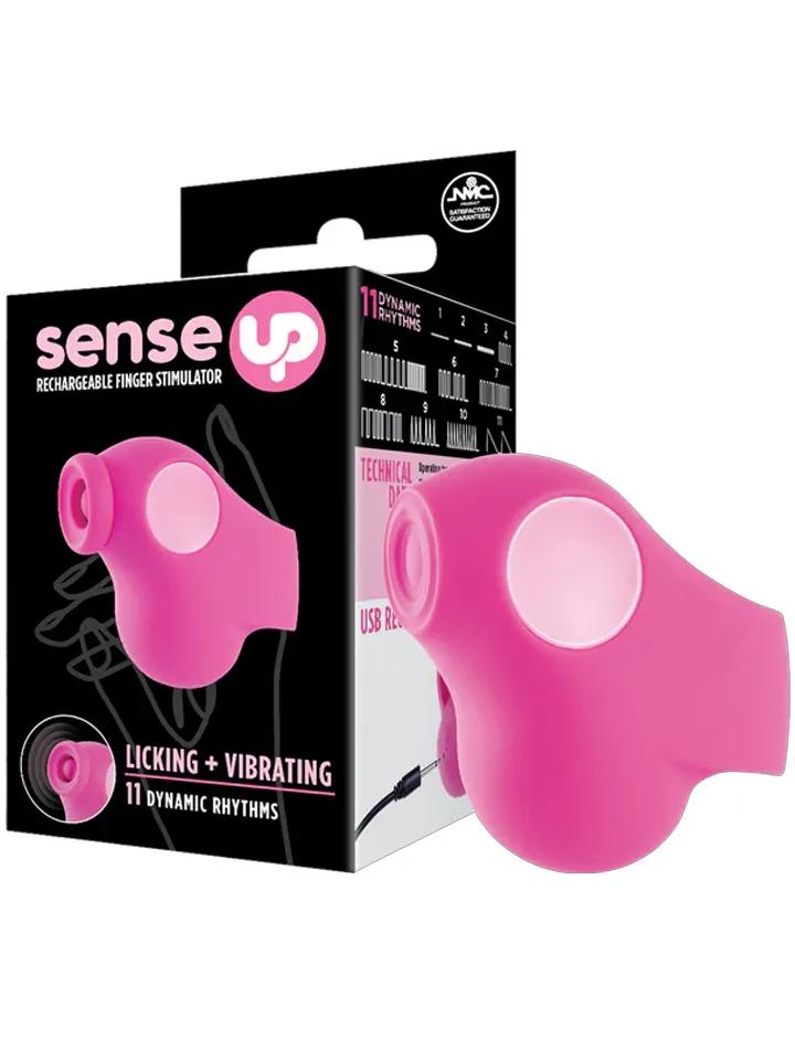Thumping Rechargeable Finger Vibrator Pink