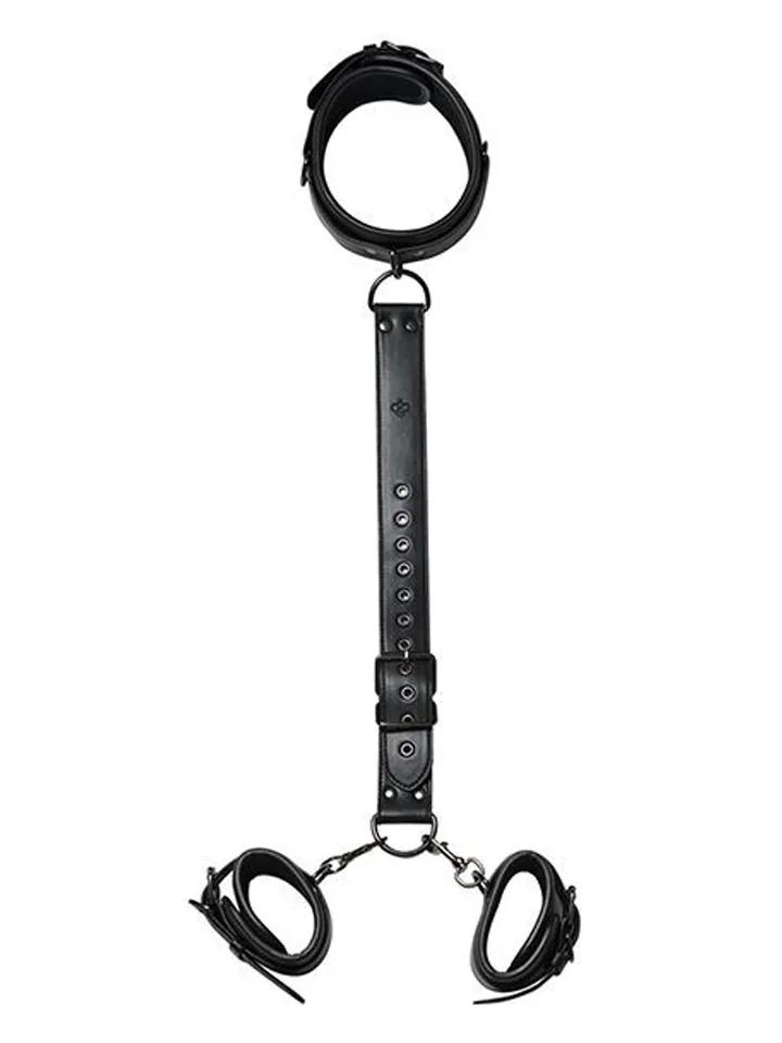 Locking Harness Bondage Collar &amp; Wrist Restraints