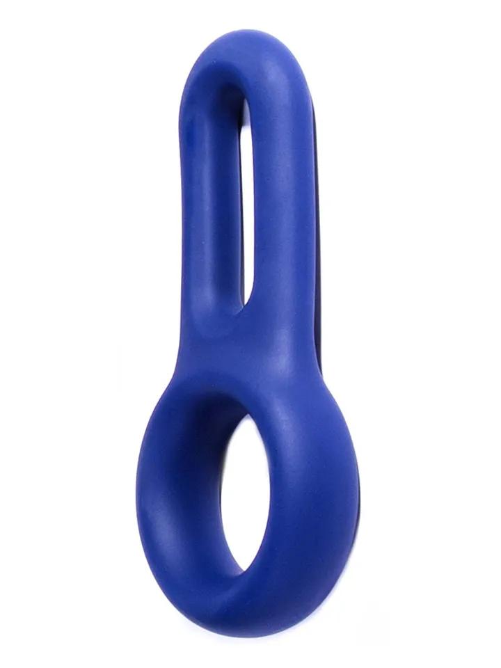 Macho Armor Silicone Cock &amp; Ball Ring Blue
