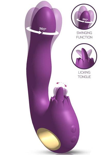 Toka Vibe, Swinging &amp; Stimulating Licking Tongue