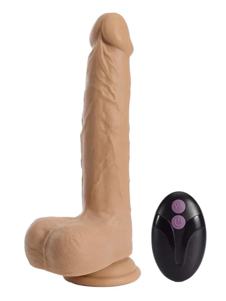 Idalis Thrusting &amp; Vibrating Dildo Flesh 23 cm