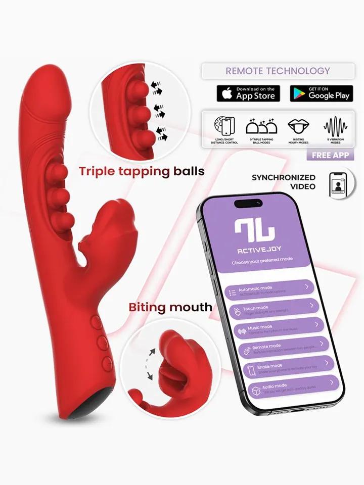 Trixy Vibrator With Tapping, Biting &amp; App