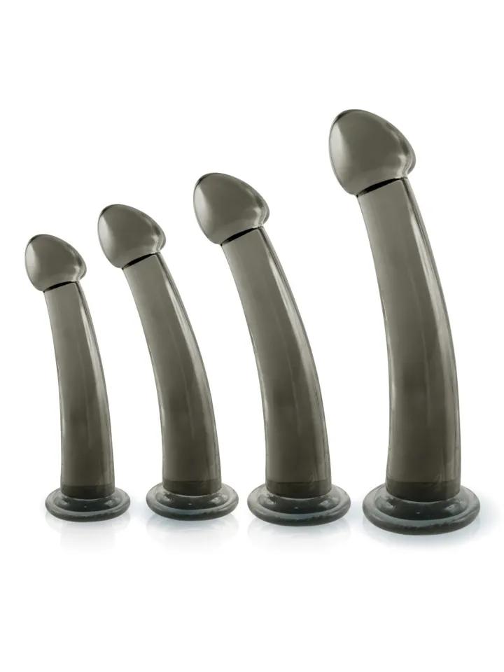 Black Axinite 4 in 1 Anal Plug Kit Set
