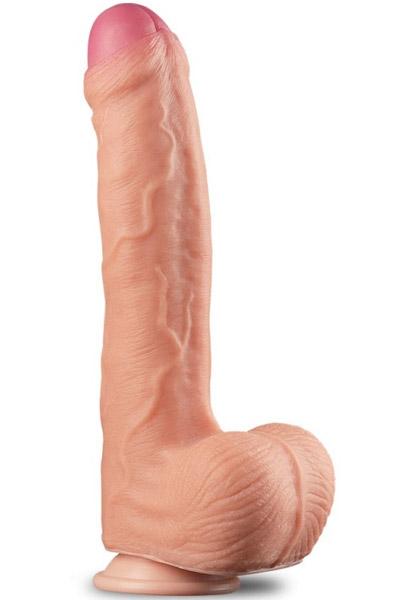 Dual Layer Platinum Silicone Cock 28 cm Dildo