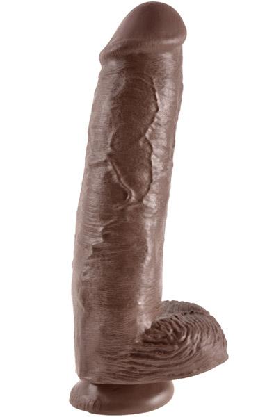 Pipedream King Cock With Balls Brown 28 cm XL dildo