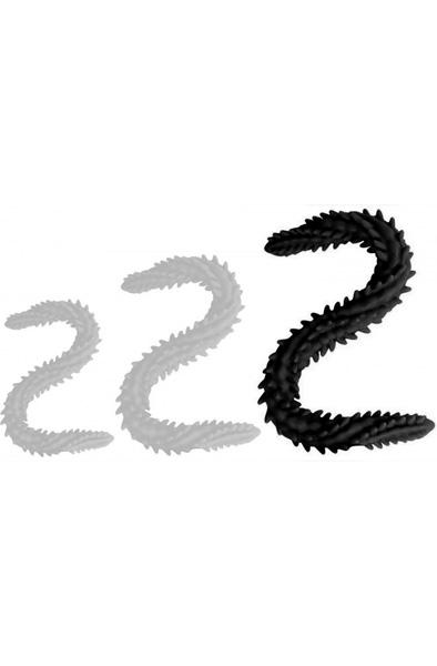 DoublePlayz Double Dildo Scolop Black 60 cm Extra lång analdildo