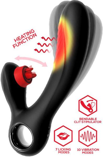 Niza Vibe With Heating & Clitoris Triple Tongue Rabbitvibrator