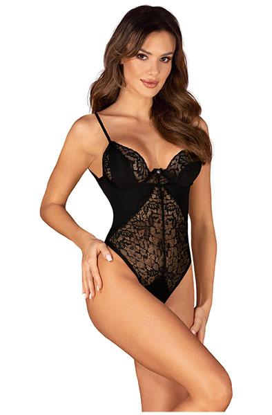 Obsessive Bellastia Crotchless Teddy Black M/L Teddy