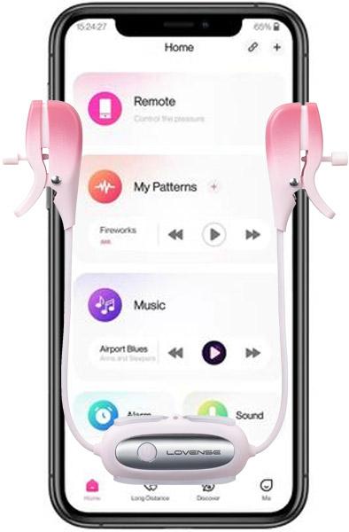 Lovense Gemini Vibrating Nipple Clamps Bröstvårtsklämmor med vibration