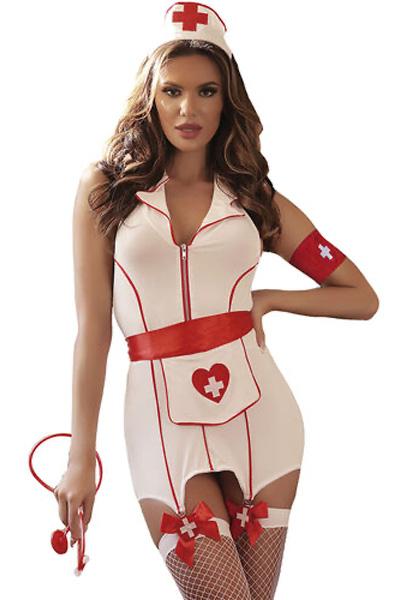 Sexy Nurse Costume Dress L/XL Sjuksköterska dräkt