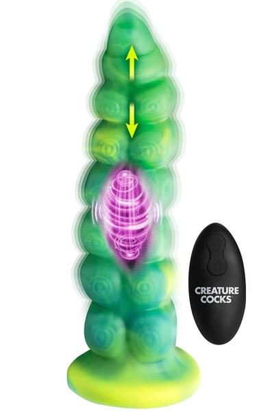 Squirmer Thrusting & Vibrating Dildo 23 cm Dragon dildo
