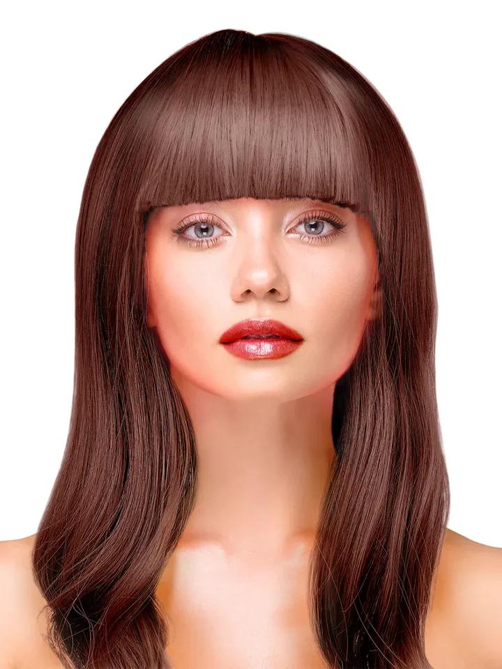 Party Wig Long Straight Brown Hair Peruk