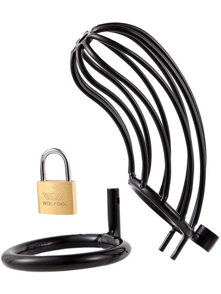 Metal Chastity Cage Grid Black 50 mm Kyskhetsbur
