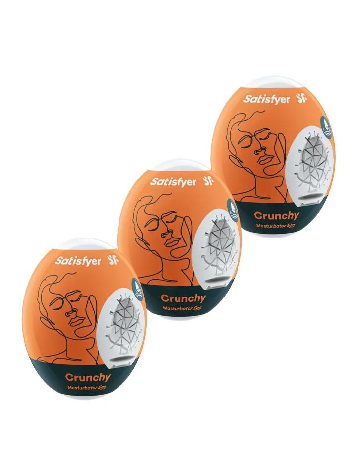 Satisfyer Masturbator Egg Crunchy 3-pack Runkägg