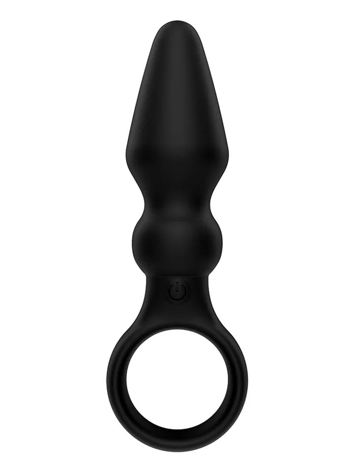 Anal Plugg With Vibrations Black Analplugg med vibrator