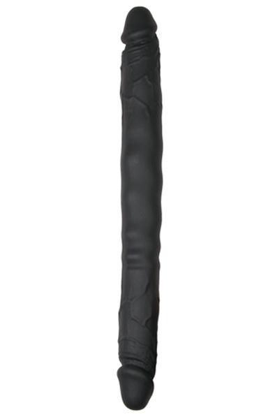 Silicone Double Ended Dildo Black 30 cm Dubbeldildo