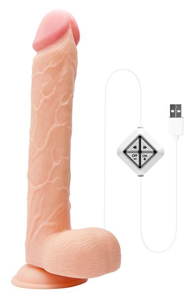 Dream Toys Bigstuff Dual Motor Flesh 28cm Dildo med vibrator