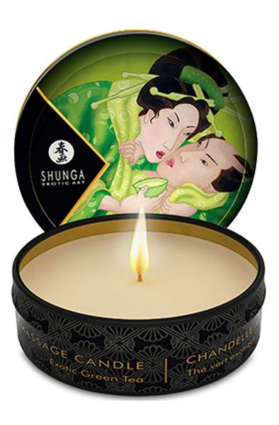Shunga Erotic Art Massage Candle Exotic Green Tea 30ml Massageljus