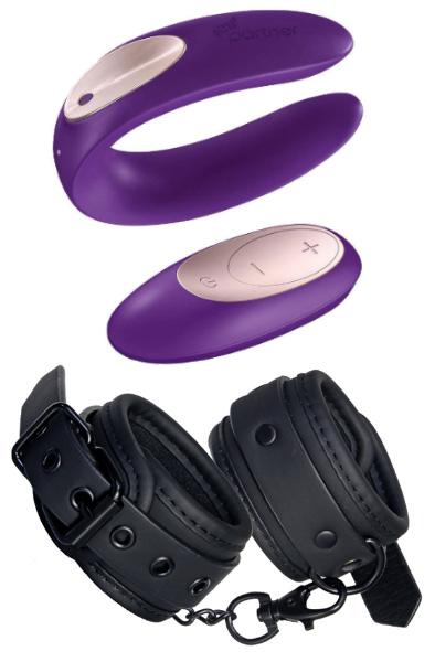 Satisfyer Partner Plus Remote + Handbojor Paketerbjudande