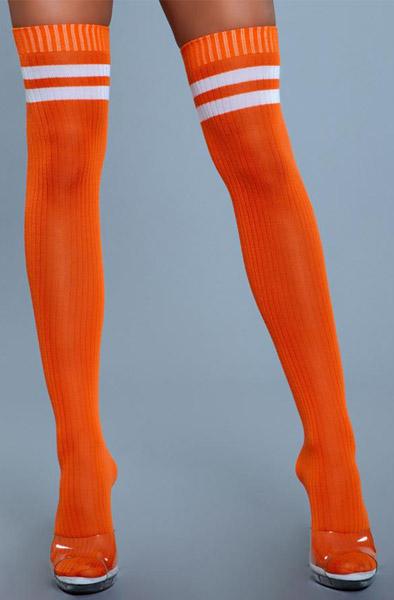 BeWicked Going Pro Thigh High Stockings Orange One Size Orangea Knästrumpor