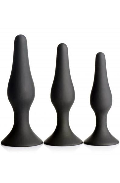 Master Series 3-pcs Silicone Anal Plug Set Analpluggar paket