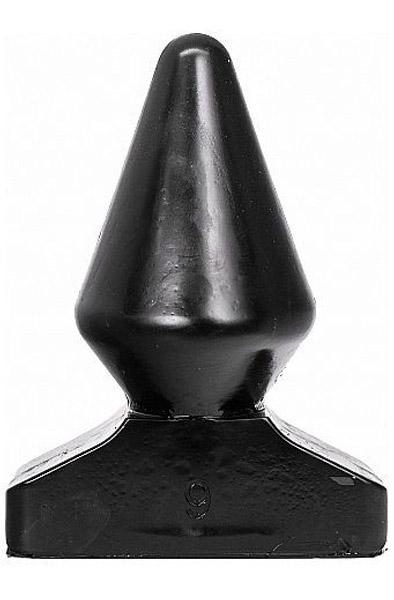 All Black Vinyl Anal Plug 18,5 cm Grövre analplugg