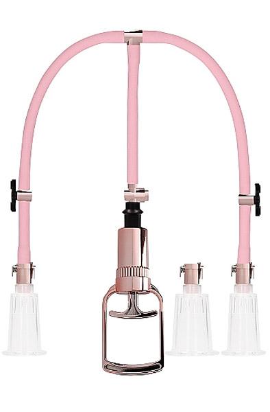 Clitoral & Nipple Pump Set Large Rose Gold Bröst- och klitorispump