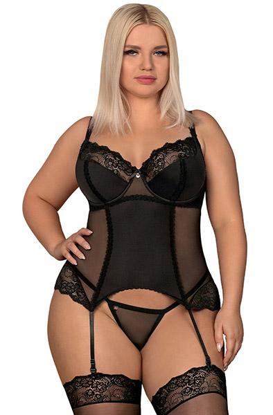 Obsessive Amallie Corset & Thong XXL Sexiga underkläder